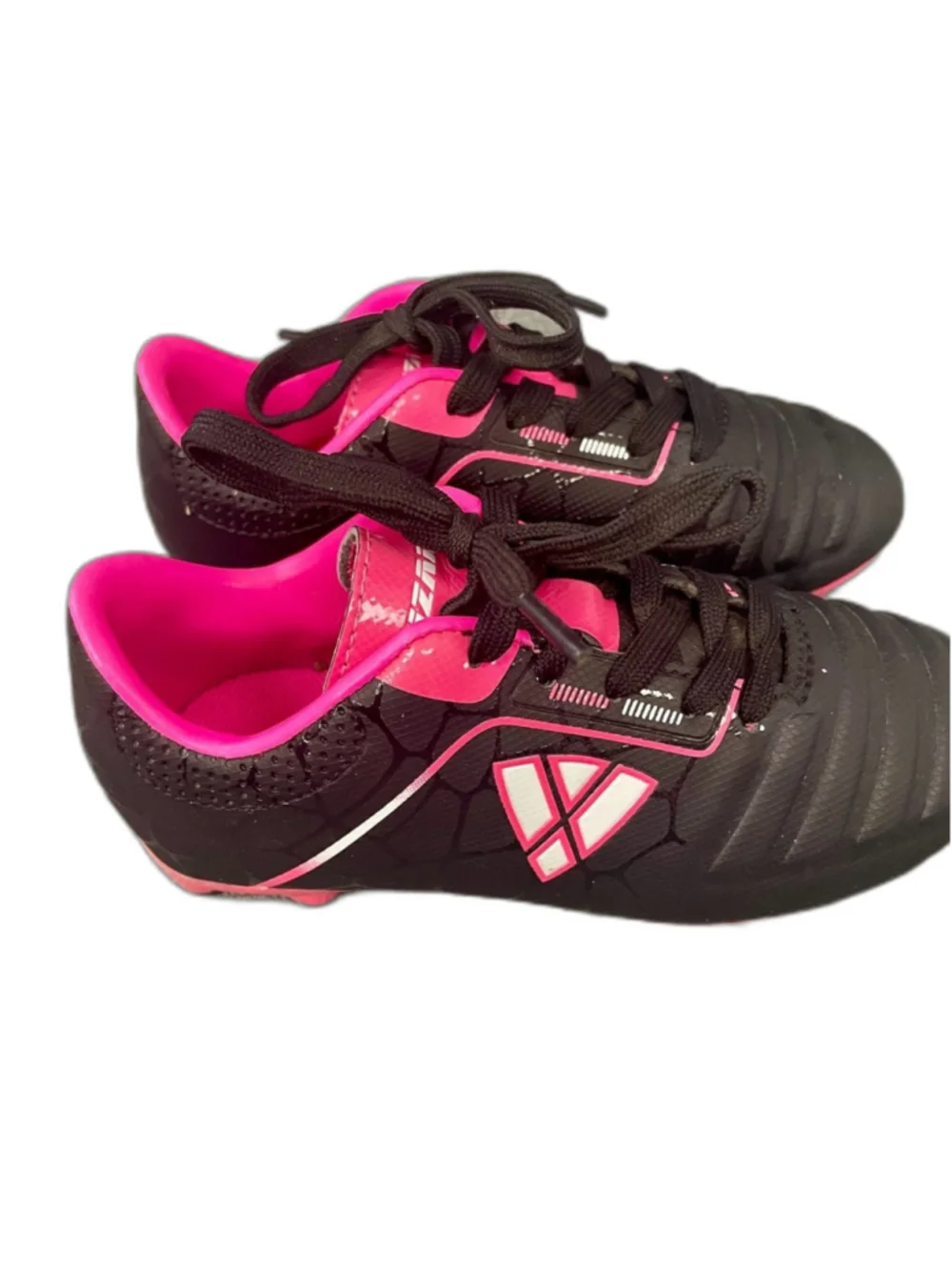 Vizari Avalon Jr FG Kids Soccer Cleats Black and Pink Fuchsia Size 10